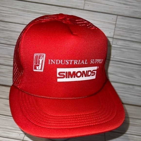 Vintage Supreme Foam Trucker Snapback Hat Simonds Logo - Picture 2 of 11